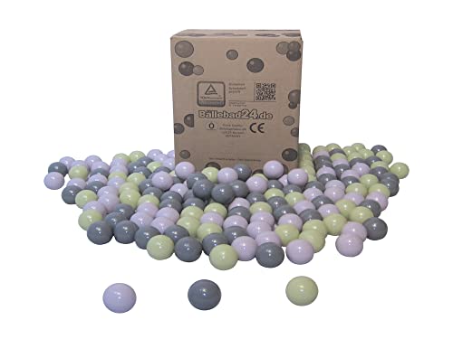 Bällebad24 - 200 bolas para piscina de bolas en mezcla pastel, calidad de juego.