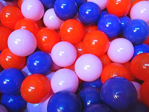 Bällebad24 - 200 bolas para piscina de bolas, mezcla de color rojo, rosa y lila, calidad de juego, certificado TÜV probado