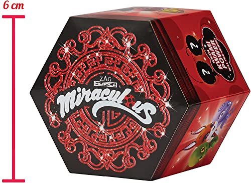 BANDAI-P50500 Miraculous: Tales of Ladybug & Cat Noir Ladybug P50500-Caja Sorpresa con minifigura de Kwami para coleccionar, Modelo Aleatorio, Multicolor (P50500)