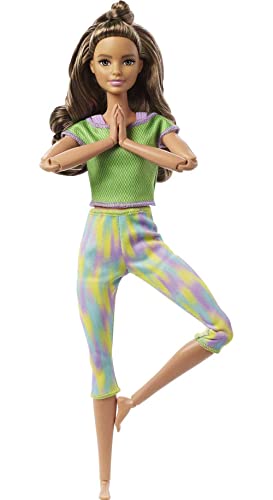 Barbie Movimiento sin límites Muñeca articulada morena con ropa deportiva de juguete, Multicolor (Mattel GXF05)