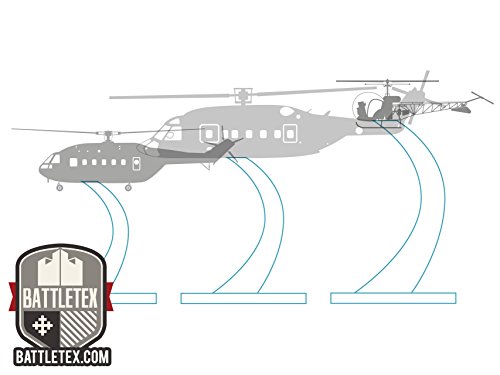 Bases de vuelo transparentes – Paquete de 4 fijaciones magnéticas – naves helicópteros aviones de la Segunda Guerra Mundial Vietnam 40k Etc – Terreno – Warhammer – por Battletex