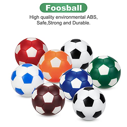 BEBUPO Pelotas de Futbolin 8 Piezas,Bolas para Futbolin de la Tabla 32mm Vistoso Mini Reemplazos del Juego de Futbolín ,Accesorios Mesa del Juego del Futbolín de la Bola para Adultos y Niños