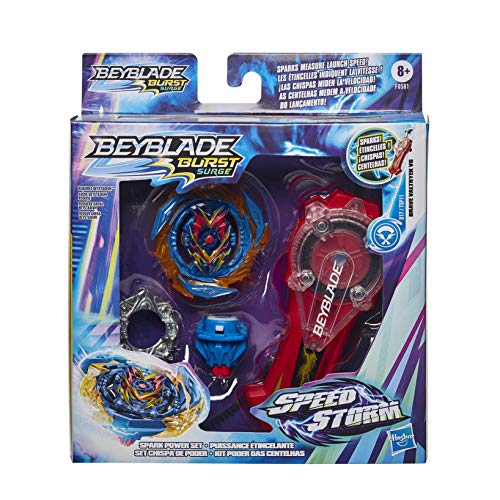 Beyblade Burst Surge Speedstorm Spark Power Set - Juego de batalla con lanzador de chispas y juguete superior de batalla de giro derecho
