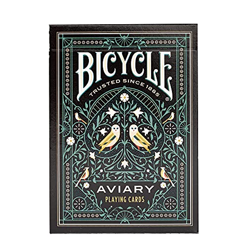 Bicycle Tiny Aviary - Baraja de Cartas de colección, Magia y cardistry. Diseño de Naipes Especial con Motivos de Aves. Tamaña Poker Standar 62 x 88.
