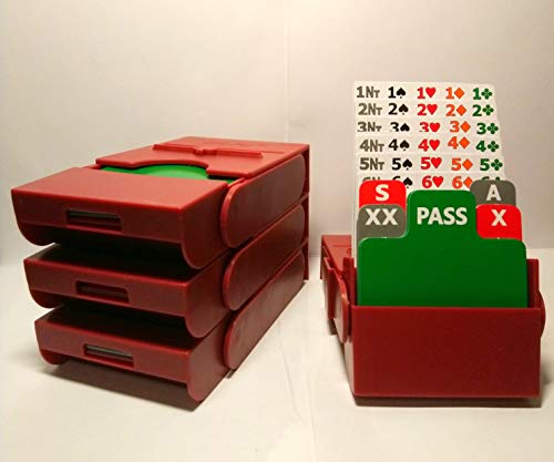 Bid Pal Juego de 4 cajas de pujas (rojo)