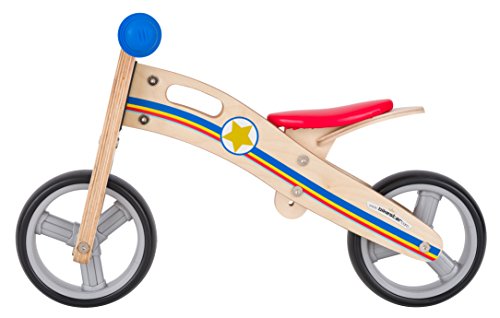 BIKESTAR 2 in 1 Bicicleta sin Pedales Madera para niños y niñas Bici Ajustable 7 Pulgadas | Bicicleta y Triciclo Mini a Partir de 1-1,5 años | 7" Edición Sport Azul