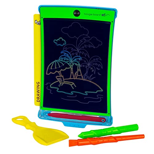 Boogie Board Magic Sketch - Tableta de escritura LCD a color + 4 lápices diferentes y 18 plantillas para dibujar, escribir y rastrear eWriter a partir de 3 años.
