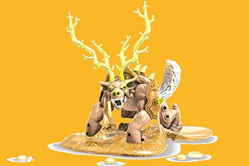 Breakout Beasts Mega Construx Tailtorn - Huevo Ciego Serie 4 | Huevo Misterioso identificado, sin Abrir, Lobo Bronceado con Cuernos