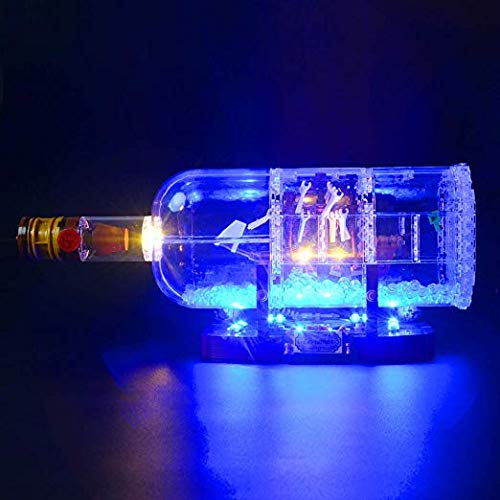 BRIKSMAX Kit de Iluminación Led para Barco En Botella-Compatible con Ladrillos de Construcción Lego Modelo 21313, Juego de Legos no Incluido…