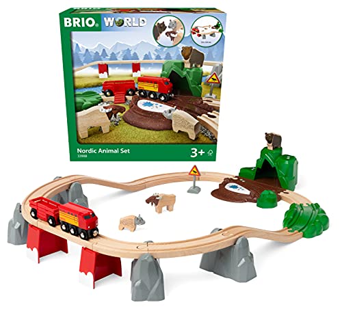 BRIO- Waldtiere Set-33988 Trenes, construcción, Multicolor (33988)