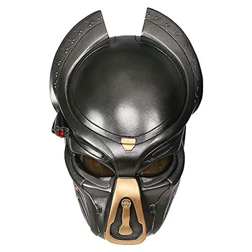 BTSEURY Predator Lone Wolf Alien War Mask Helmet, casco de máscara de Halloween, cubierta de cabeza completa de látex natural, mascarada de carnaval Halloween partido accesorios