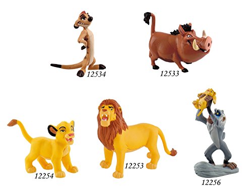Bullyland 12534 - Figura de Juego, El Rey León de Walt Disney, Timón, Aprox. 6,5 cm de Altura, Figura Pintada a Mano, sin PVC, para Que los niños jueguen con la fantasía