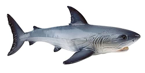 Bullyland 67410-Figura de Juego, Gran Tiburón Blanco, Aprox. 16 cm de Altura, Figura Pintada a Mano, sin PVC, para Que los niños jueguen de Forma imaginativa, Color Colorido (67410)