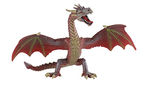 Bullyland 75591-Figura de Juego, dragón Volador Rojo, Aprox. 17,8 cm de Altura, Figura Pintada a Mano, sin PVC, para Que los niños jueguen de Forma imaginativa, Color Colorido (Bullyworld 75591)