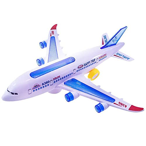 CandyT Modelo de avión Multicolor ABS Plástico Divertido Led Flare Luces Flash Avión Juguete Sonido Pasajero Avión Iluminación Niños Juguetes