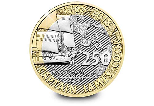 Captain Cook 2018 UK £2 Brilliant Uncirculated Coin