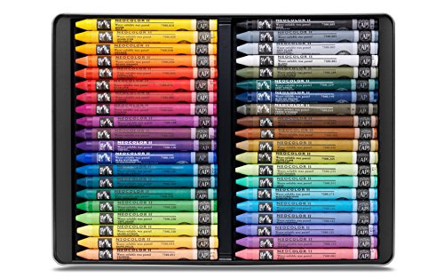 Caran D'ache Neocolor II - Juego de ceras de color (40 unidades, caja metálica)