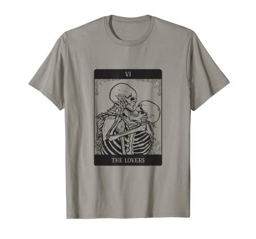 Carta del Tarot - Los Enamorados - Cráneo, Esqueleto Camiseta