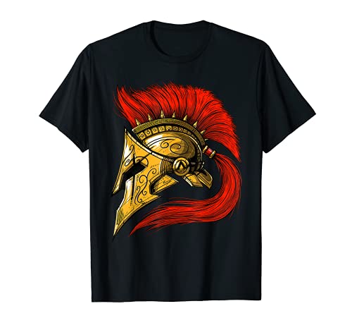 Casco Espartano Guerrero Mitología Griega Imperio Romano Camiseta