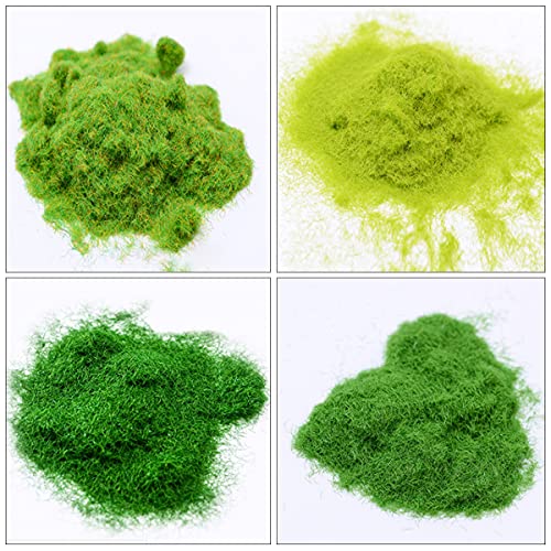 Cayway 10 Pz Modelo Árbol Césped 8 Colores Césped Artificial Polvo de Hierba de Simulación Planta Simulada de Césped Verde para Arbustos de arbustos en Miniatura, Paisaje de Paisaje de Bricolaje