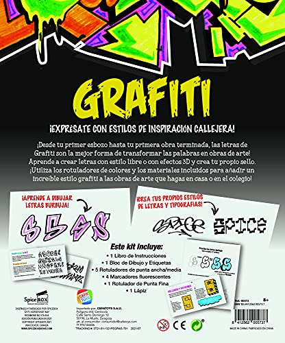 Cefa Toys - Grafiti Petit Picasso, Kit de Bloc de Dibujo Guiado de Grafiti Callejero, Apto para Niños a Partir de 8 años