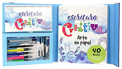 Cefa Toys INTERACTIVA Escritura Creativa Petit Picasso, Aprende a Crear Diferentes Tipos de Letras, Color Blanco, Juego de 52 Piezas (Spice Box 570)