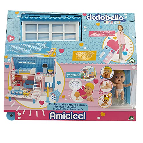 Cicciobello - Amicicci Casa Trolley, un playset Que se Convierte en Trolley con Mini Personaje y un Cachorro incluidos, a Partir de 3 años de Edad, Giochi Preziosi, Multicolor, CC012000