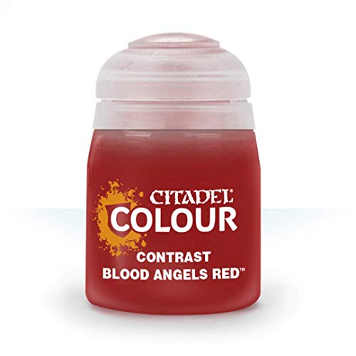 Citadel - Maceta de pintura (18 ml), diseño con texto "Contrast Blood Angels Red