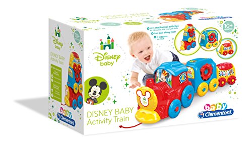 Clementoni- Baby Disney Tren baby disney, tren de piezas para montar, bebés; juguete tren bebé ( 17168 )