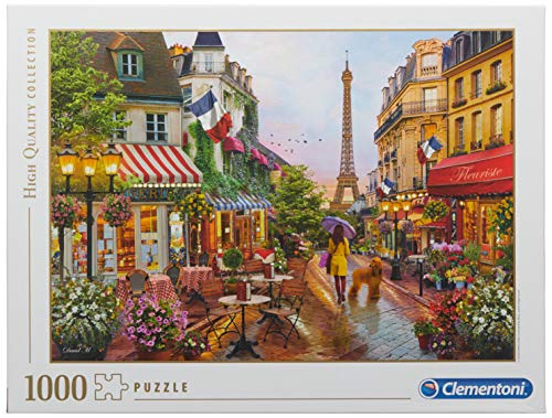 Clementoni - Puzzle 1000 piezas paisaje ciudad Flores en París, Puzzle adulto paisaje París (39482)