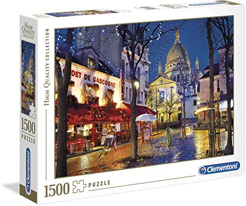 Clementoni - Puzzle 1500 piezas paisaje MontMartre Paris, puzzle adulto (31999)