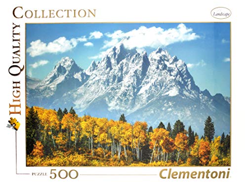 Clementoni - Puzzle 500 piezas paisaje montaña, Gran Teton en otoño, Puzzle adulto (35034)