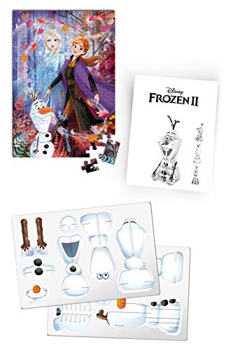 Clementoni - Puzzle infantil 104 piezas y modelo en 3D para montar de Frozen 2, a partir de 4 años ( 20170 )