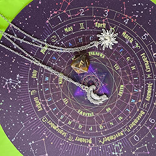 Colcolo Altar Tarot Tapete Tapicería Tarjeta de Bruja Juegos Constelaciones Signs Zodiac Signos Mantel Tapicería 22cm Dia