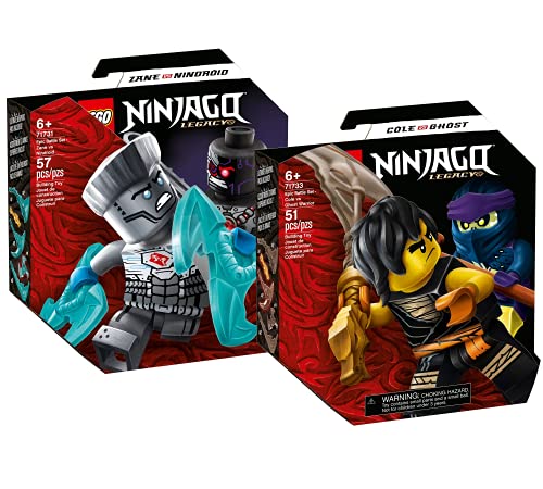 Collectix Lego 71731 Ninjago Legacy Battle - Juego de batalla (Cole vs. Ghostkäfer 71733 y Ninjago Legacy Battle Set: Zane vs. Nindroid 71731)
