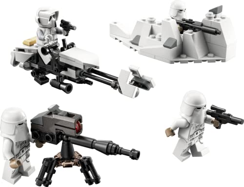 Collectix Lego Set Star Wars Snowtrooper Batalla Pack 75320 + Star Wars 30495 at-ST (bolsa de plástico)