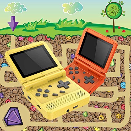Consola De Juegos Portátil Retro de 3.0 Pulgadas, Retro Mini Game Player con 2000 Classic Handheld Games, Batería Recargable de 1020 mAh, Regalo para Niños y Adultos,Yellow