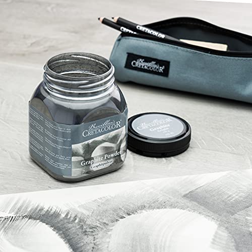Cretacolor Polvo para artistas en bote de plástico, polvo de grafito, 150 g