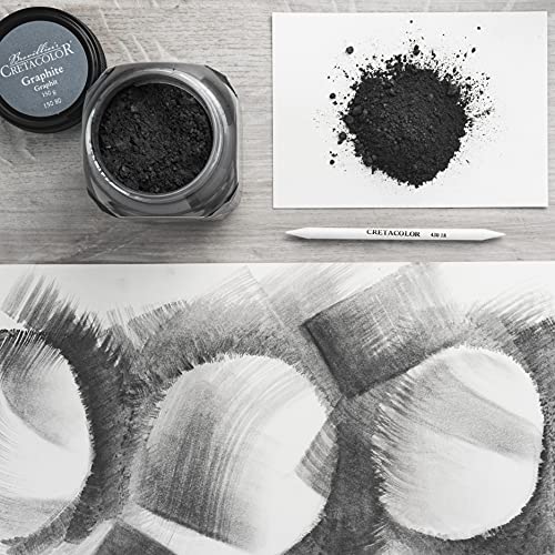 Cretacolor Polvo para artistas en bote de plástico, polvo de grafito, 150 g
