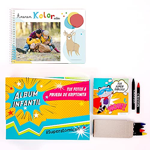Cuento Infantil Educativo Personalizado con Tus Fotos | Aprende los Colores | Álbum didáctico Fabricado en Material plástico Indestructible | Especial guarderías | Colores | Euskera
