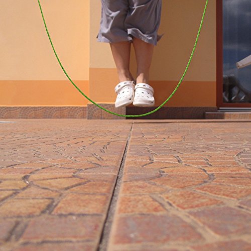 Cuerda para Saltar Skipping Rope ajustable con mango de madera para niños, longitud de 102 pulgadas adecuado para el juego escolar o actividad al aire libre