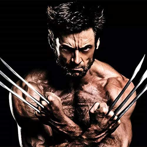 damdos - Juego de dos piezas para Halloween, diseño de lobo, color plateado Un par de garras de X-Men Wolverine
