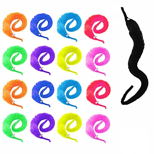 dancepandas Gusanos Magico 45PCS Gusano de Juguete Magic Worm Twisty Worm para Niños Juegos para Gato Juguete Interactivo (9 Colores)