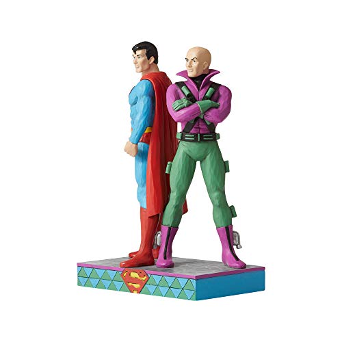 DC Comics by Jim Shore, Figura Superman y Lex Luthor, para coleccionar, Enesco