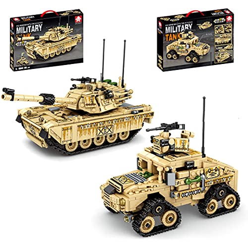 Dellia Tanque de bloques de construcción técnicos, 801 piezas, técnica 2 en 1, tipo 99 WW2, tanque militar, juego de juguete, juego de construcción compatible con Lego