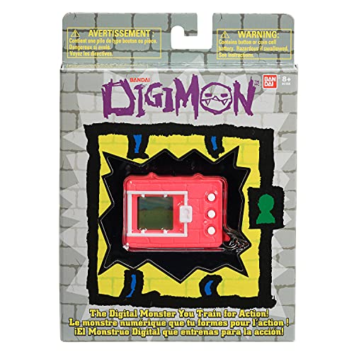 Digimon Bandai Original Digivice Virtual Pet Monster - Neon Red