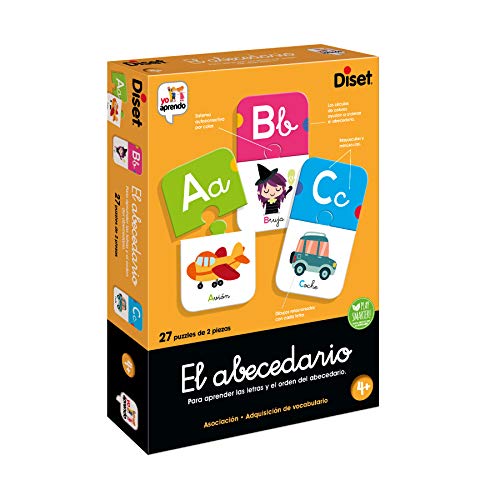 Diset -El Abecedario Juego Educativo, Multicolor (68963) + -Las Sílabas Juego Educativo, Multicolor (68962)