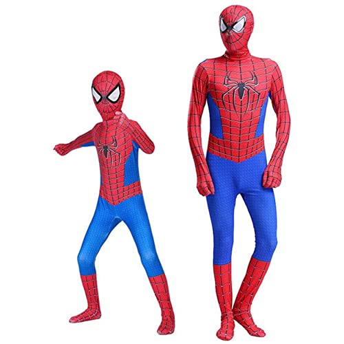 Disfraces Spiderman Niño,Disfraz Niño Spiderman Classic,Halloween Carnaval Impresion 3D Traje Spiderman Cosplay Adulto,Traje Spiderman Superhéroe Homecoming Niño,Jumpsuit Ajustado,Desde 3 a 12 años