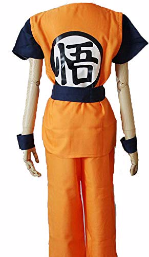 Disfraz Cosplay Dragonball Son Goku Gohan Dragon Ball Super Sayan Logo"GO" Arancione XL (175/180 cm altura)
