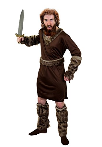 Disfraz de hombre salvaje con tronos medievales de espada y trones de espada perfecto para fiestas de TV o película, tamaño mediano